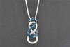 Blue Diamond Double Infinity Pendant 10K White Gold 0.27 CT.