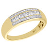 14K Yellow Gold Diamond Wedding Engagement Band Mens Channel Set Ring 1/2 CT.