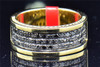 .925 Sterling Silver Black Genuine Diamond Engagement Ring Wedding Band 1.40 Ct.