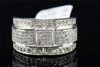 Mens 10K White Gold Round Diamond Engagement Ring Fashion Wedding Band 0.65 ct.