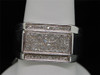 Diamond Pinky Ring Mens .925 Sterling Silver Round Pave Design 1/3 Tcw.