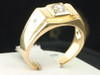 Diamond Ring Solitaire 14K Yellow Gold Mens Engagement Wedding Band 0.25 Ct.