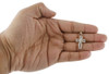 10K Yellow Gold Natural Diamond Cross Pendant Intertwine Outline Charm 0.28 Ct.