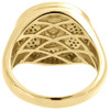 Diamond Pinky Ring Jesus Face 3D Medallion Mens Circle Top Pave Band 0.50 Ct.