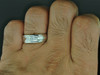 Diamond Wedding Band Mens 14K White Gold Princess Cut 5 Stone Ring 0.25 Tcw.