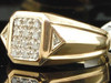 Diamond Engagement Wedding Ring Band Mens 10K Yellow Gold Round Cut 0.25 Ct.