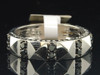 Mens 10K White Gold Black Diamond Engagement Ring Designer Wedding Band 0.50 ct.