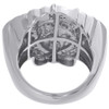 Diamond Medusa Pinky Statement Ring 10K White Gold Round Cut Pave Set 0.33 Ct.