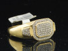 Diamond Ring Mens Pinky 10K Yellow Gold Designer Round Cut Pave Band 0.35 Ct.
