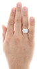 Diamond Wedding Band Round Cut Mens Sterling Silver Engagement Ring 0.33 Ct.