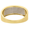 10K Yellow Gold Real Diamond Wedding Band Mens Pave 7mm Engagement Ring 0.33 Ct.
