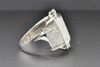 Diamond Pinky Ring .925 Sterling Silver White Finish Round Cut Pave Set 0.89 CT