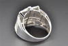 Diamond Pinky Ring .925 Sterling Silver White Finish Round Cut Pave Set 0.89 CT