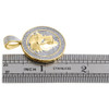 10K Yellow Gold Diamond Lion Head Medallion Frame Pendant Pave Charm 0.48 CT.