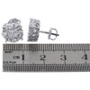 14K White Gold Genuine Diamond Round Studs 10.75mm Circle Halo Earrings 1.50 Ct.