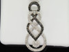 Ladies 10K White Gold 0.35 Ct. Black Diamond Pendant Designer Charm For Necklace