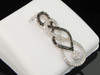 Ladies 10K White Gold 0.35 Ct. Black Diamond Pendant Designer Charm For Necklace