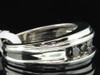 Mens 10K White Gold 5 Stone Black Diamond Engagement Ring Wedding Band 0.93 ct.