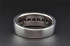 Black Diamond Wedding Band 10K White Gold Round Cut Mens Ring 1.02 Ct