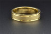 Diamond Brushed Finish Wedding Band 14K Yellow Gold Mens Ring 0.12 Ct