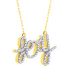 Diamond Sexy Statement Pendant 10K Yellow Gold Fashion Charm with Cable Chain