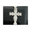 Diamond Cross Pendant Mens 10K White Gold Round Pave Domed Fashion Charm 1.35 Ct