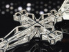 Diamond Cross Pendant Mens 10K White Gold Round Pave Domed Fashion Charm 1.35 Ct