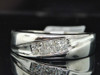 3 Stone Princess Cut Diamond Wedding Band 14K White Gold Engagement Ring 0.50 Ct