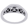 Black Diamond Wedding Band Round Cut Sterling Silver Engagement Ring 0.51 Ct.