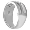 Diamond Wedding Band 10K White Gold Round Cut 0.50 Ct Men's Comfort Fit Ring