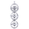 Dancing Diamond Twinkle Pendant Ladies 10K White Gold Round Dangle Charm 1/2 Ct.