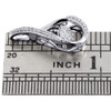 Teardrop Dancing Diamond Pendant Ladies Necklace 10K White Gold .16 CT.