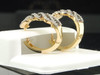 Brown Diamond Earrings Ladies 10K Yellow Round Design Huggies Hoops 0.63 Tcw.