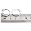 10K White Gold Diamond In & Out Hoops Round Hinged Earrings 0.65" Long 1 CT.