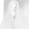 14K White Gold Two Stone Diamond Danglers Love & Friendship Earrings 0.25 CT.