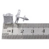 Ladies .925 Sterling Silver Designer Square Kite Diamond Studs Earrings 0.25 Ct.
