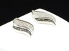 Black Diamond Earrings Ladies 10K White Gold Round Pave Designer Studs 1/4 Tcw.