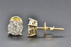 Diamond Stud Earrings Mens Ladies 14K Yellow Gold Round Cut 6MM Solitaire .53 Ct
