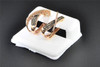 Brown Diamond Ribbon Huggie Earrings Round Cut 14K Rose Gold 0.50 CT