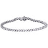 Ladies 14K White Gold 3 Prong Set Tennis Diamond Bracelet 6.75" | 3mm |  2.50 CT