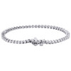 Ladies 14K White Gold 3 Prong Set Tennis Diamond Bracelet 6.75" | 3mm |  2.50 CT