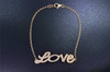 Diamond Love Bracelet 10K Rose Gold 0.40 Ct Heart Charm