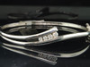 Diamond Journey Design Bangle Ladies 14K White Gold Round Cut Bracelet 0.38 Tcw.