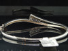 Diamond Journey Design Bangle Ladies 14K White Gold Round Cut Bracelet 0.38 Tcw.