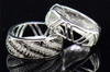 Black Diamond Hoops Ladies .925 Sterling Silver Round Earrings 0.64 Tcw.