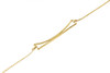 Diamond Fashion Designer Bracelet 10K Yellow Gold Single Strand Rolo Link 1/3 Ct