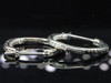 Ladies 10K White Gold Black & White Diamond In & Out Hoops Earrings 0.25 Ct.