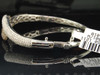 14K LADIES WOMENS WHITE GOLD 2.53 CT CHAMPAGNE BROWN DIAMOND BANGLE BRACELET