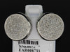 Diamond Earrings Mens 10K White Gold Round Pave Circle 19mm Studs 1.10 CT.