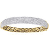 Diamond Dome Bangle 10K Yellow Gold Ladies Round Cut Pave Bracelet 4.95 Ctw.